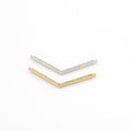 30mmx2mm Rhodium Plated Cubic Zirconia Chevron Necklace Connector Charm