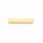 Rhodium Plated Long Blue Howlite Marble Bar Necklace Connector Gold