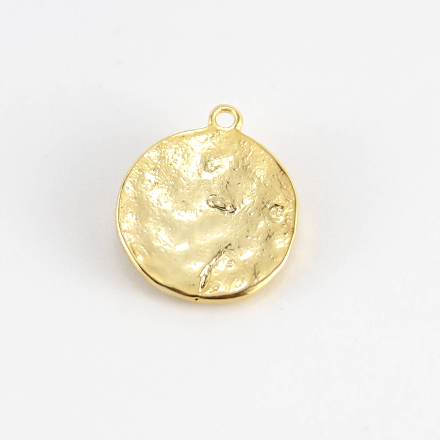 Sterling Silver or Vermeil Coin Elephant Pendant with Flat Backing