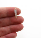 16mmx4mm Rhodium Plated Rhodium Cubic Zirconia Spike Dagger Point Pendant