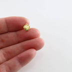 Sterling Silver or Vermeil Mini Flat Heart Charm in or Dainty Heart Love