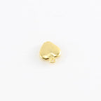 Sterling Silver or Vermeil Mini Flat Heart Charm in or Dainty Heart Love