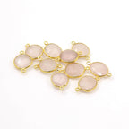 Sterling Silver or Gold Plated Gold Rose Quartz Natural Shaped Raw Nugget