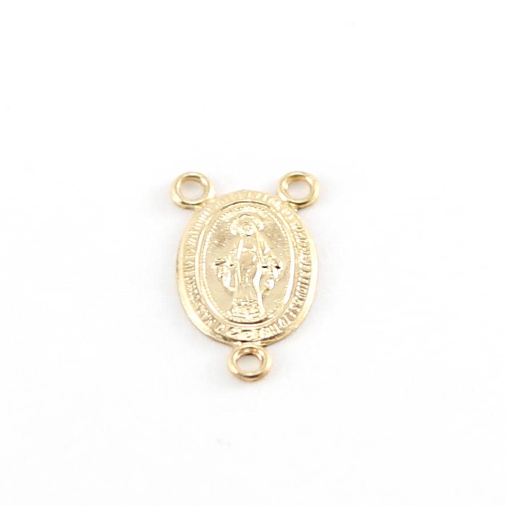 Sterling Silver or 14K Gold Filled or Virgin Mother Mary Rosary Connector