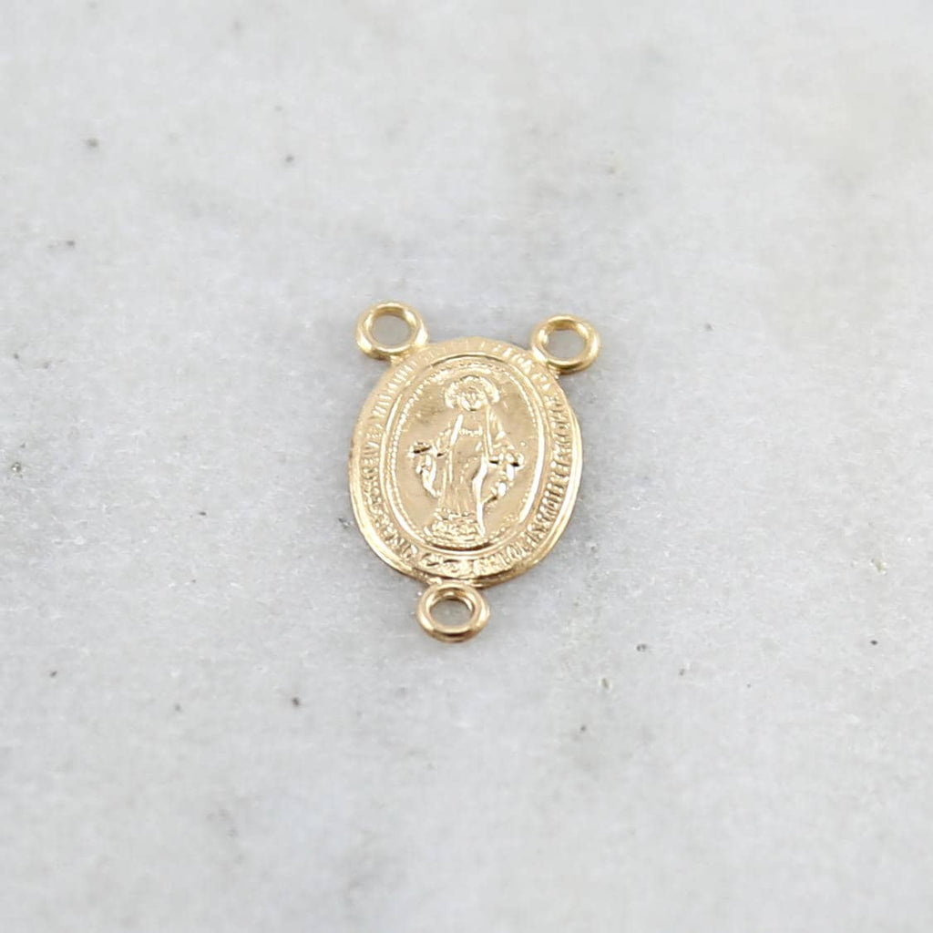 Sterling Silver or 14K Gold Filled or Virgin Mother Mary Rosary Connector