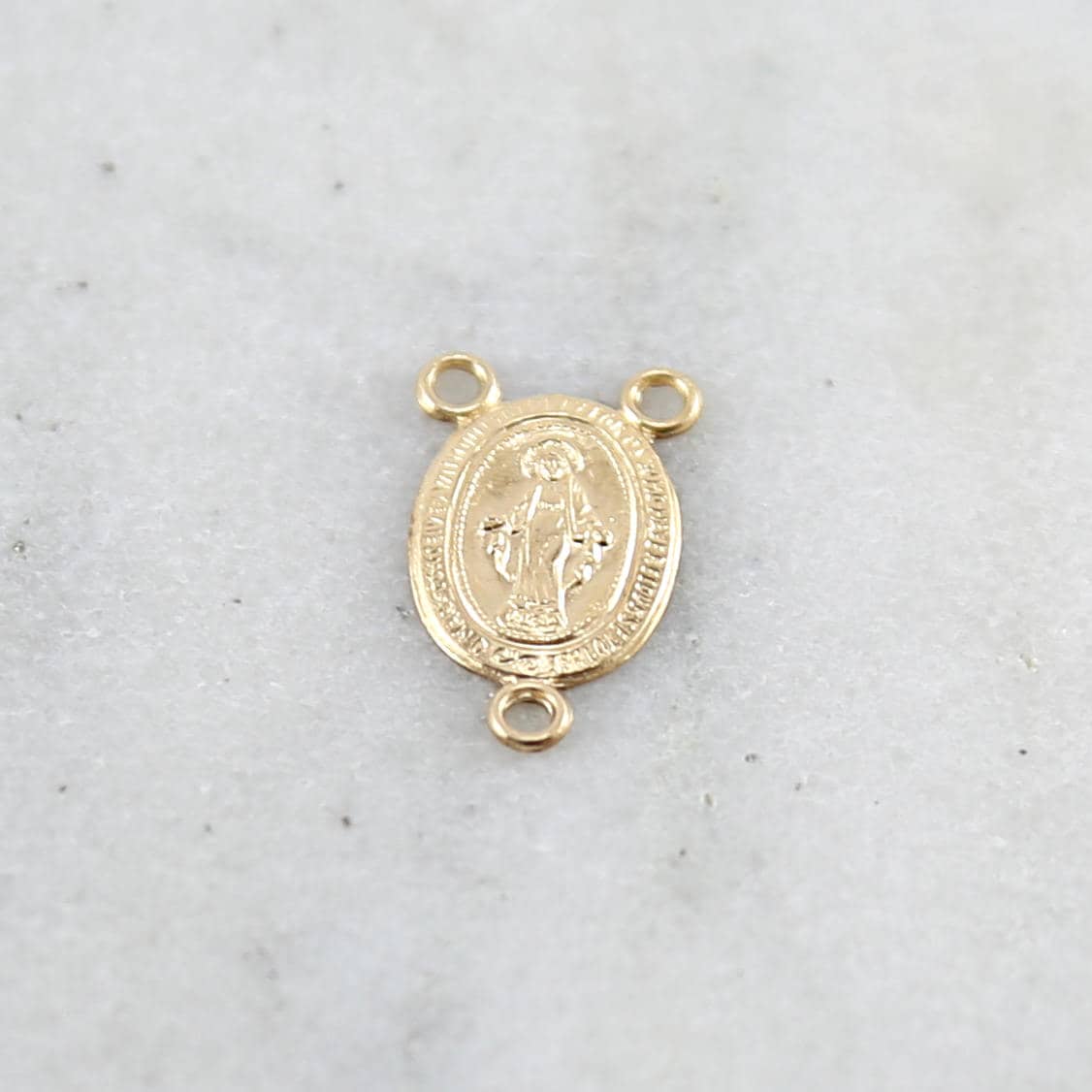 Sterling Silver or 14K Gold Filled or Virgin Mother Mary Rosary Connector