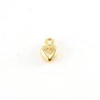 Sterling Silver or Vermeil Tiny Puffy Thick Heart Charm in or Love Friendship