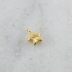 8mmx5mm Sterling Silver or Vermeil Teeny Tiny Puffy Star Charm Celestial