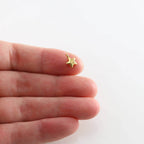 8mmx5mm Sterling Silver or Vermeil Teeny Tiny Puffy Star Charm Celestial