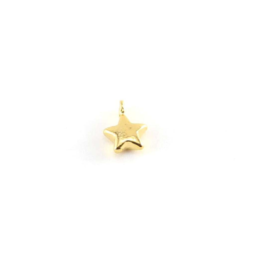 8mmx5mm Sterling Silver or Vermeil Teeny Tiny Puffy Star Charm Celestial