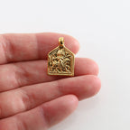 20mmx14mm Sterling Silver or Vermeil Durga Goddess Charm Hindu Hinduism
