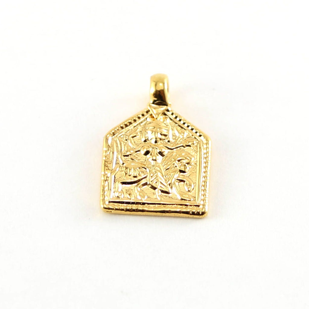 20mmx14mm Sterling Silver or Vermeil Durga Goddess Charm Hindu Hinduism