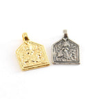 20mmx14mm Sterling Silver or Vermeil Durga Goddess Charm Hindu Hinduism