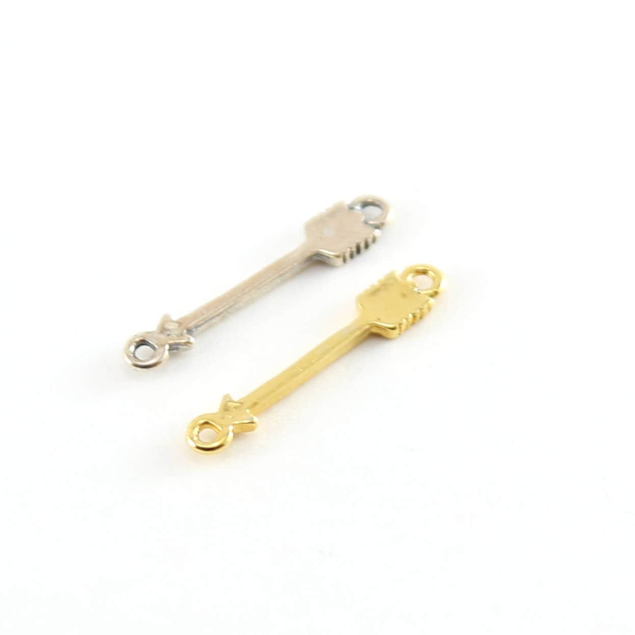 Sterling Silver or Vermeil Sideways Arrow Connector Link Charm for Necklace