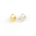 Sterling Silver or Vermeil Slanted Thick Heart with Loop Love Friendship