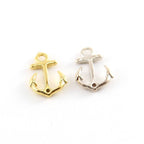 Sterling Silver or Vermeil Anchor Connector Link Charm Ocean Nautical Sea