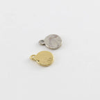 Sterling Silver or Vermeil Tiny Angel Coin Little Disk Charm or Cherub