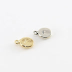 11mmx7mm Sterling Silver or Vermeil Love Stamped Rounded Oval Charm