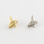 Sterling Silver or Vermeil Tiny Shark Tooth Ocean Animal Nature Charm