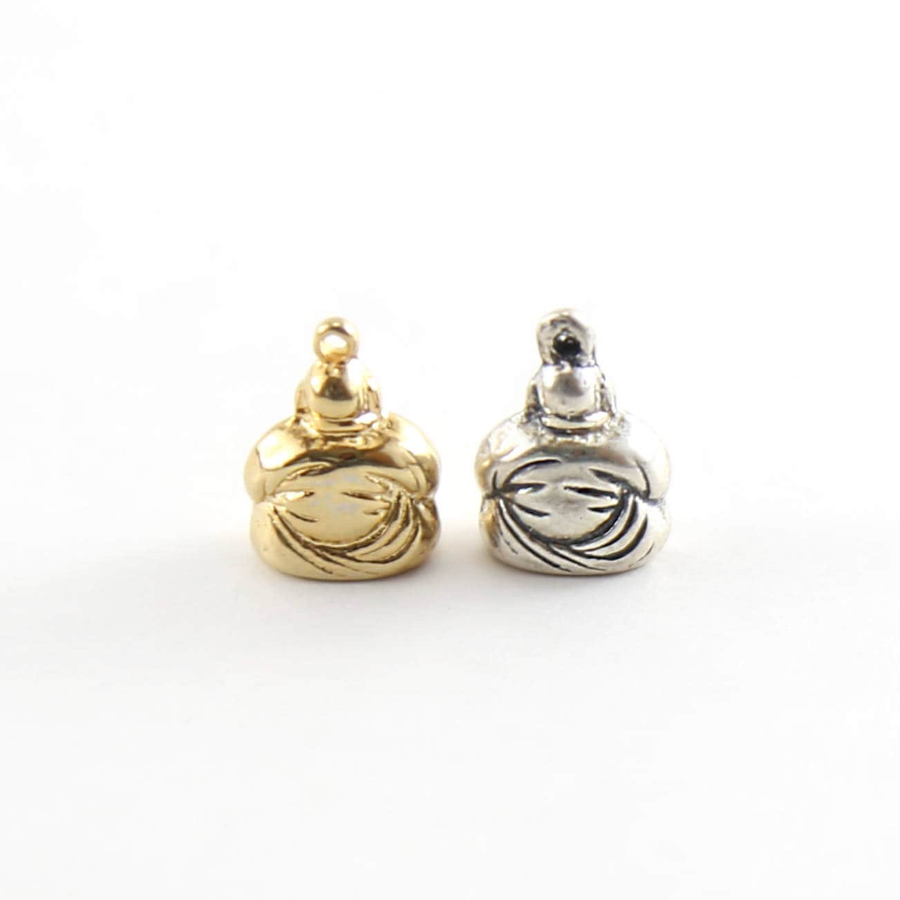 Sterling Silver or Vermeil Thick Detailed Medium Size Buddha Yoga Charm