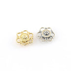 10mm X10mm Sterling Silver or Vermeil Flower Multi Connector Charm