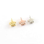 8mmx5mm Sterling Silver or Vermeil Teeny Tiny Puffy Star Charm Celestial