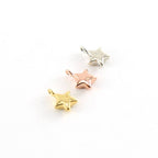 8mmx5mm Sterling Silver or Vermeil Teeny Tiny Puffy Star Charm Celestial
