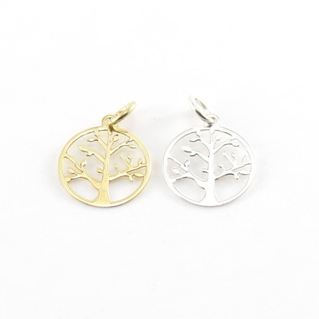 Sterling Silver or Vermeil Tree of Life Family Tree Lightweight Silhouette
