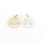 Sterling Silver or Vermeil Tree of Life Family Tree Lightweight Silhouette