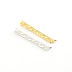 32mmx3mm Sterling Silver or Vermeil Hammered Textured Long Bar Connector