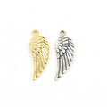 Sterling Silver or Vermeil Detailed Angel Wing Charm Religious Spiritual