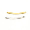 Sterling Silver or Vermeil Curved Bar Connector Charm with 2 Hole