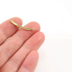 Sterling Silver or Vermeil Curved Bar Connector Charm with 2 Hole