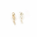 Sterling Silver or 14K Gold Filled Tiny Little Italian Horn Cornicello Charm