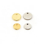 Sterling Silver or Vermeil Small Round Stamping Disc 2 Sizes 8mm or 6mm