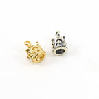 Sterling Silver or Vermeil Realistic 3D Queen Princess Crown Royal Charm