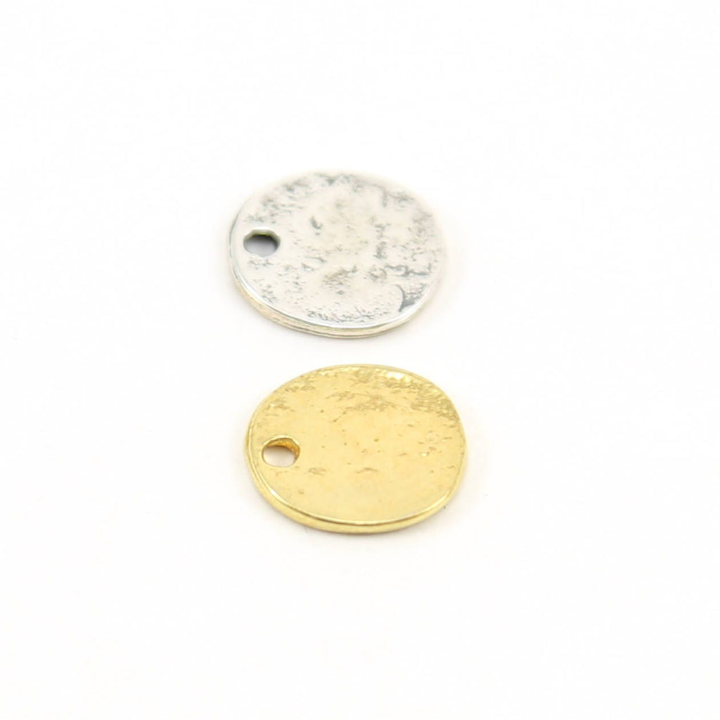 Sterling Silver or Vermeil Textured Raw Shape Stamping Blank Disk Oblong