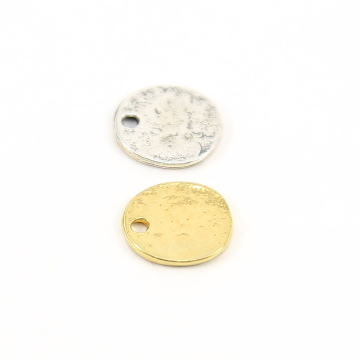 Sterling Silver or Vermeil Textured Raw Shape Stamping Blank Disk Oblong