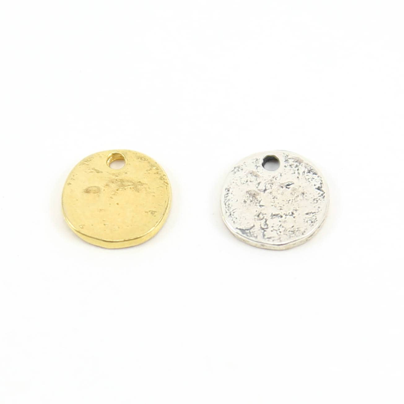 Sterling Silver or Vermeil Textured Raw Shape Stamping Blank Disk Oblong