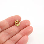 9mmx8mm Sterling Silver or Vermeil Oval Heart Silhouette Cut Out Charm