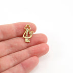 Sterling Silver or Vermeil Key in Heart Charm in or Love Friendship Romantic