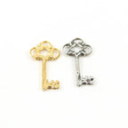 Sterling Silver or Vermeil Victorian Fancy Skeleton Key in or Key Pendant
