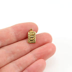 Sterling Silver or Vermeil Love Mind Soul Body Yoga Mantra Engraved Tag Charm