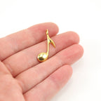 25mmx8mm Sterling Silver or Vermeil Large Musical Eighth Note Artist Singer