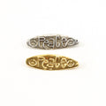 32mmx10mm Sterling Silver or Vermeil Organic Natural Peace Saying with Peace