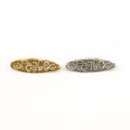 32mmx10mm Sterling Silver or Vermeil Organic Natural Peace Saying with Peace