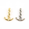 Sterling Silver or Vermeil Large Anchor Nautical Ocean Charm with Rope