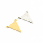 15mmx13mm Sterling Silver or Vermeil Flat Triangle Flag Connector Charm