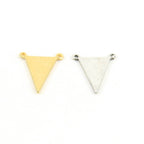 15mmx13mm Sterling Silver or Vermeil Flat Triangle Flag Connector Charm