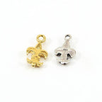 Sterling Silver or Vermeil 3D Realistic Fleur Di Lis Charm Pendant